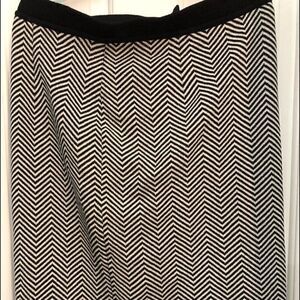 Escalier skirt chevron print geometric design with rhinestones at hem